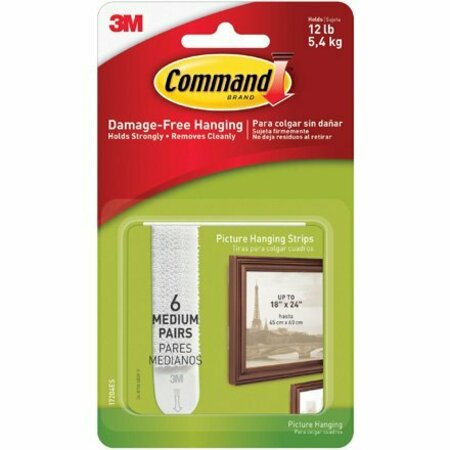 BSC PREFERRED 3M 17204 Command Picture Hanging Strips - Medium s/Case, 4PK S-19701